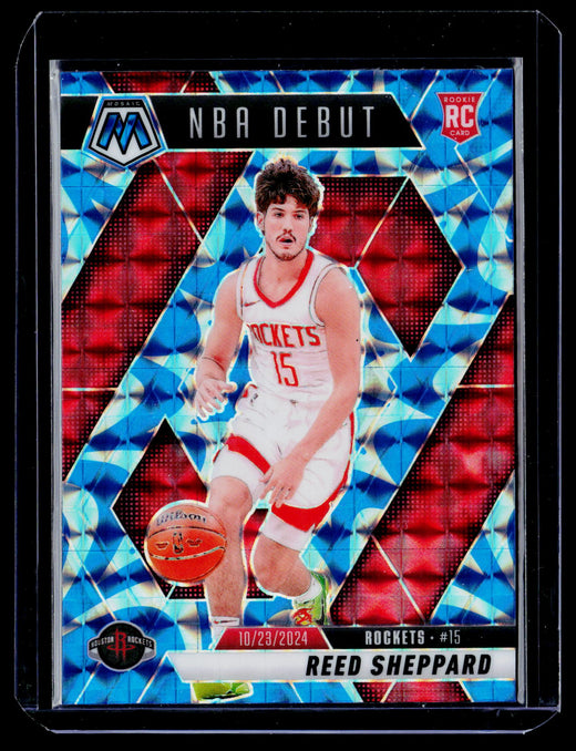 2024-25 Panini Mosaic NBA Debut Reed Sheppard #252 Houston Rockets Rookie Card - front