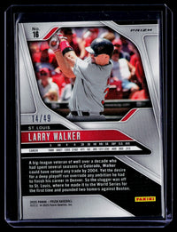 2025 Panini Prizm Baseball Larry Walker Orange Wave Prizms #16 /49 - back
