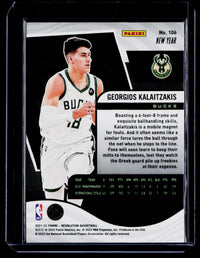 2021-22 Panini Revolution Chinese New Year Georgios Kalaitzakis RC #106 Bucks - back