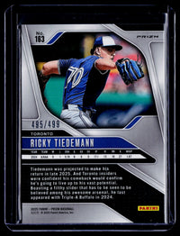 2025 Panini Prizm Baseball Ricky Tiedemann #163 Prizms Pulsar /499 - back