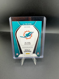 2024 Panini Totally Certified Certified Gamers De'Von Achane Memorabilia Card CG-DVE - back