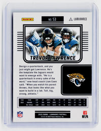 2025 Panini Luminance Football Trevor Lawrence #53 Jacksonville Jaguars - back