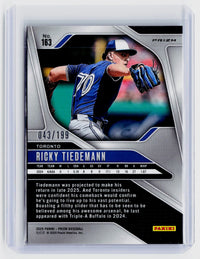 2025 Panini Prizm Baseball Ricky Tiedemann Blue Prizm #163 /199 - back
