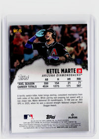 2026 Topps Chrome Welcome to Wrecking Crew WC-15 Ketel Marte Arizona Diamondbacks - back