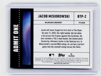 2026 Topps Chrome Big Ticket Players BTP-2 Jacob Misiorowski RC Milwaukee Brewers - back