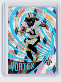 2022 Panini Donruss Football Vortex Alvin Kamara VTX-8 Cubic /50 - front