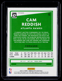 2020-21 Panini Donruss Optic Basketball Cam Reddish #78 Atlanta Hawks - back