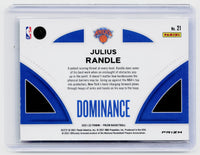 2021-22 Panini Prizm Dominance #21 Julius Randle New York Knicks - back