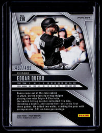 2025 Panini Prizm Baseball Edgar Quero Rookie Pulsar Prizms #216 /499 - back