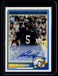 2025 Panini Score Football Base Rookie Signatures Raheim Sanders #45 Auto RC - front