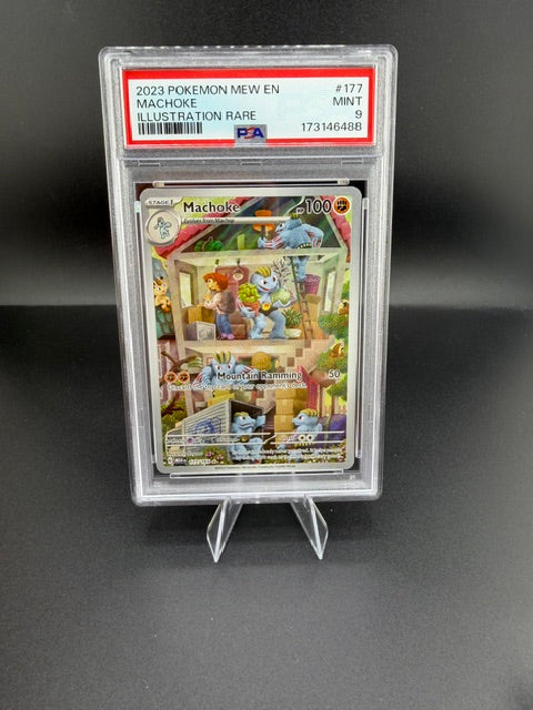 2023 Pokémon Scarlet & Violet—151 MACHOKE Illustration Rare #177 PSA MINT 9 - front