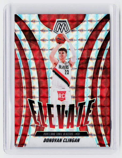 2024-25 Panini Mosaic Basketball Donovan Clingan #6 RC Portland Trail Blazers - front