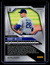 2025 Panini Prizm Baseball Bobby Miller Snakeskin Prizms #84 01/25 - back