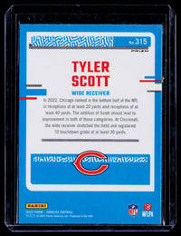 2023 Panini Donruss Optic Rated Rookie Tyler Scott #315 Chicago Bears - back