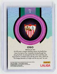 2025-26 Panini Pitch Kings Soccer Rookie Card #4 Oso Joaquín Martínez Gauna Sevilla FC - back