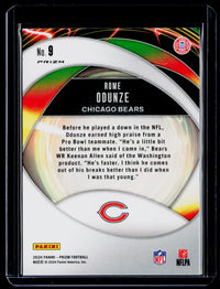 2024 Panini Prizm Prizmatic Rookie Rome Odunze #9 Chicago Bears - back