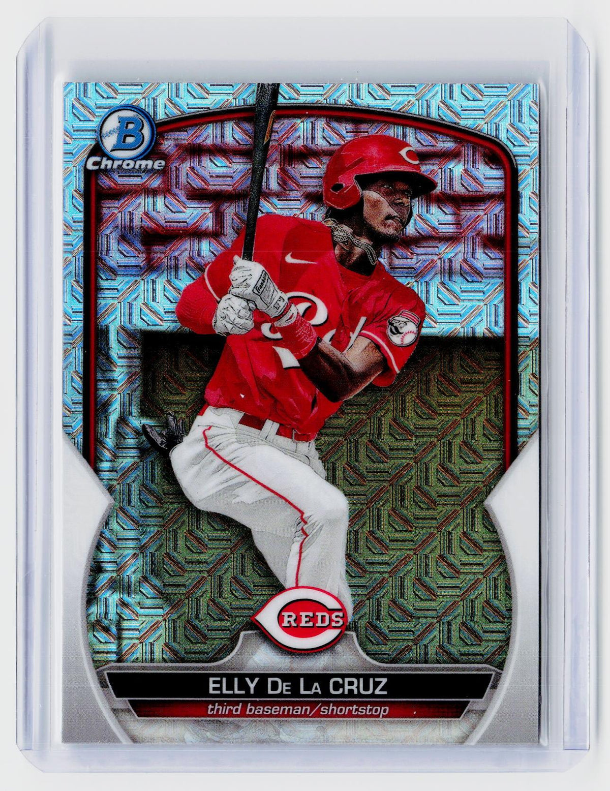 2023 Bowman Chrome Elly De La Cruz BCP-65 X-Fractor Cincinnati Reds - front