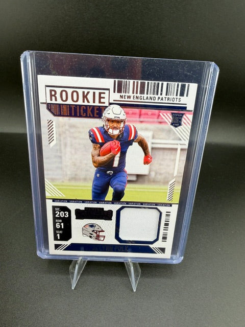 2024 Panini Contenders Football Ja'Lynn Polk Rookie Ticket Swatches Variation #RTS-JPK - front