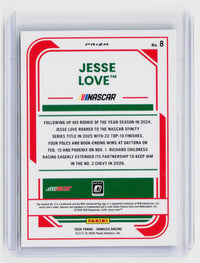 2026 Panini Donruss Racing Optic Jesse Love #8 - back