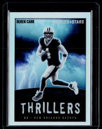 2023 Panini Rookies & Stars Thrillers Derek Carr #TH-21 Silver Prizm - front