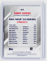 2026 Topps Cooperstown Collection Cooperstown Numbers CN-15 Sandy Koufax - back