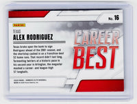 2026 Panini Donruss Elite Baseball Career Best Alex Rodriguez #16 Texas - back