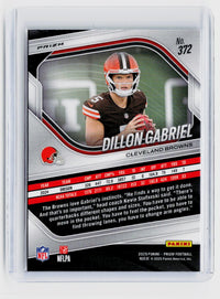 2025 Panini Prizm Football Dillon Gabriel Rookie Lazer Prizm #372 Cleveland Browns - back