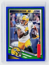 2025 Panini Score Showcase Christian Watson #248 /250 Green Bay Packers - front