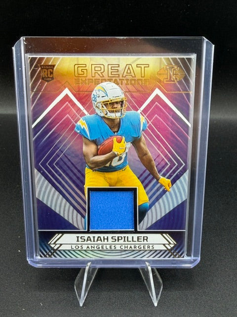 2022 Panini Illusions Great Expectations Isaiah Spiller Rookie Memorabilia #GE-IS - front