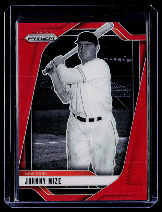 2025 Panini Prizm Baseball Johnny Mize Red Prizm #113 123/299 - front