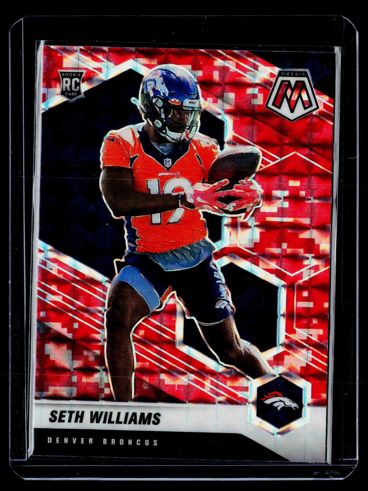 2021 Panini Mosaic Football Seth Williams Red Mosaic Rookie #395 - front