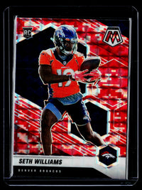 2021 Panini Mosaic Football Seth Williams Red Mosaic Rookie #395 - front