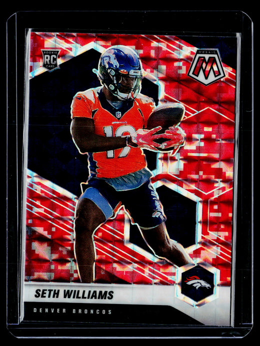 2021 Panini Mosaic Football Seth Williams Red Mosaic Rookie #395 - front