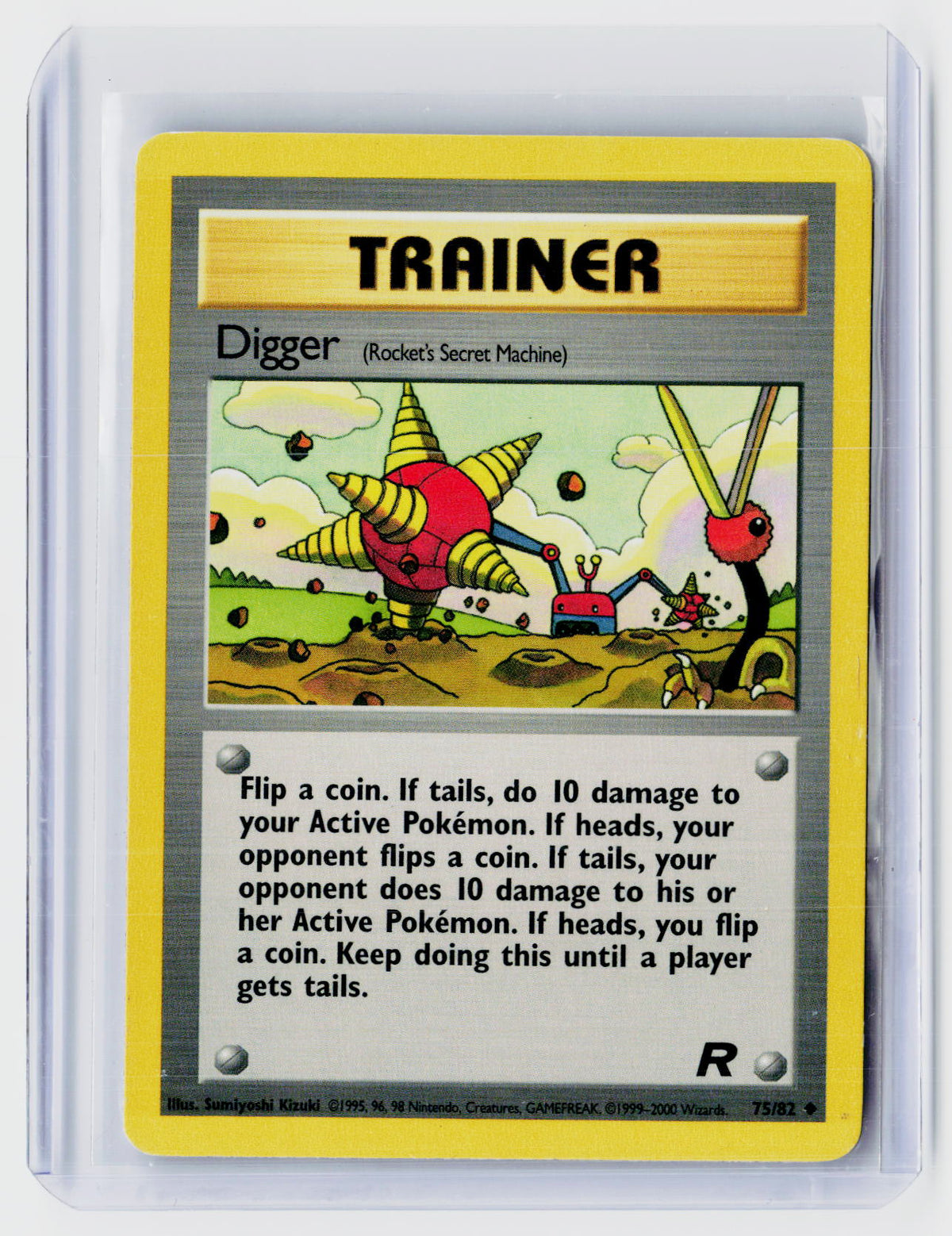 2000 Pokémon Team Rocket Digger Trainer Card #75/82 - front