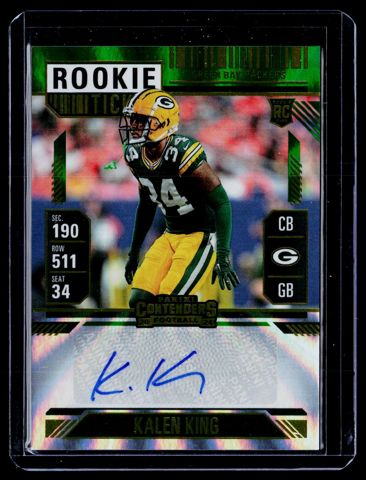 2024 Panini Contenders Rookie Ticket Kalen King Auto #197 - front