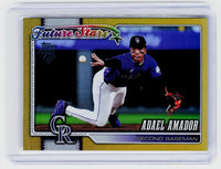 2026 Topps Series 2 Future Stars Gold Adael Amador #359 /50 Colorado Rockies - front