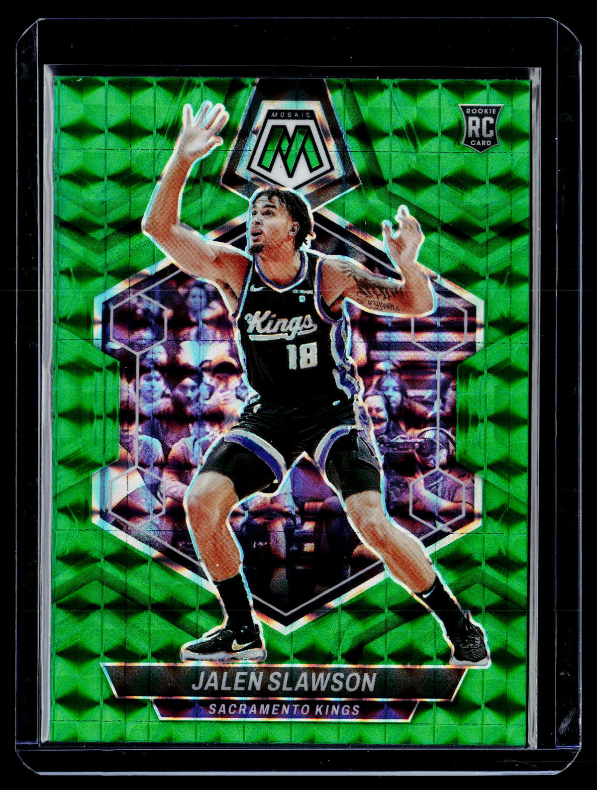 2023-24 Panini Mosaic Basketball Jalen Slawson Rookie Reactive Green #206 - front