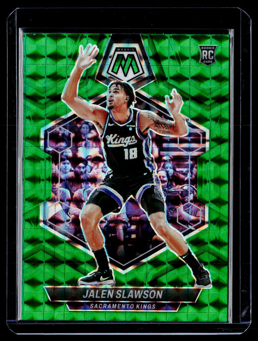 2023-24 Panini Mosaic Basketball Jalen Slawson Rookie Reactive Green #206 - front
