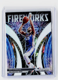 2021-22 Panini Prizm Fireworks #21 Ben Simmons Philadelphia 76ers - front