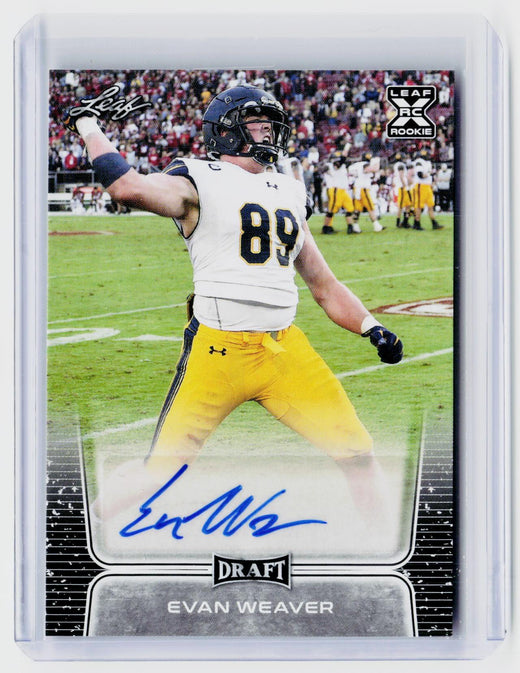 2020 Leaf Draft Evan Weaver Draft Autographs Rookie Auto BA-EW1 - front