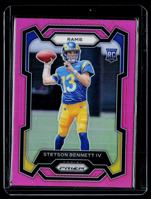 2023 Panini Prizm Football #358 Stetson Bennett IV Pink Prizm Rookie - front