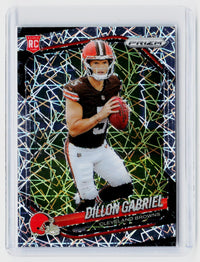 2025 Panini Prizm Football Dillon Gabriel Rookie Lazer Prizm #372 Cleveland Browns - front