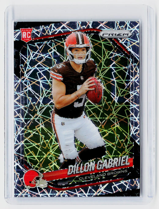 2025 Panini Prizm Football Dillon Gabriel Rookie Lazer Prizm #372 Cleveland Browns - front