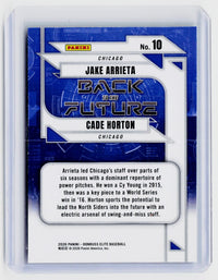 2026 Panini Donruss Elite Back to the Future #10 Jake Arrieta Cade Horton Chicago - back