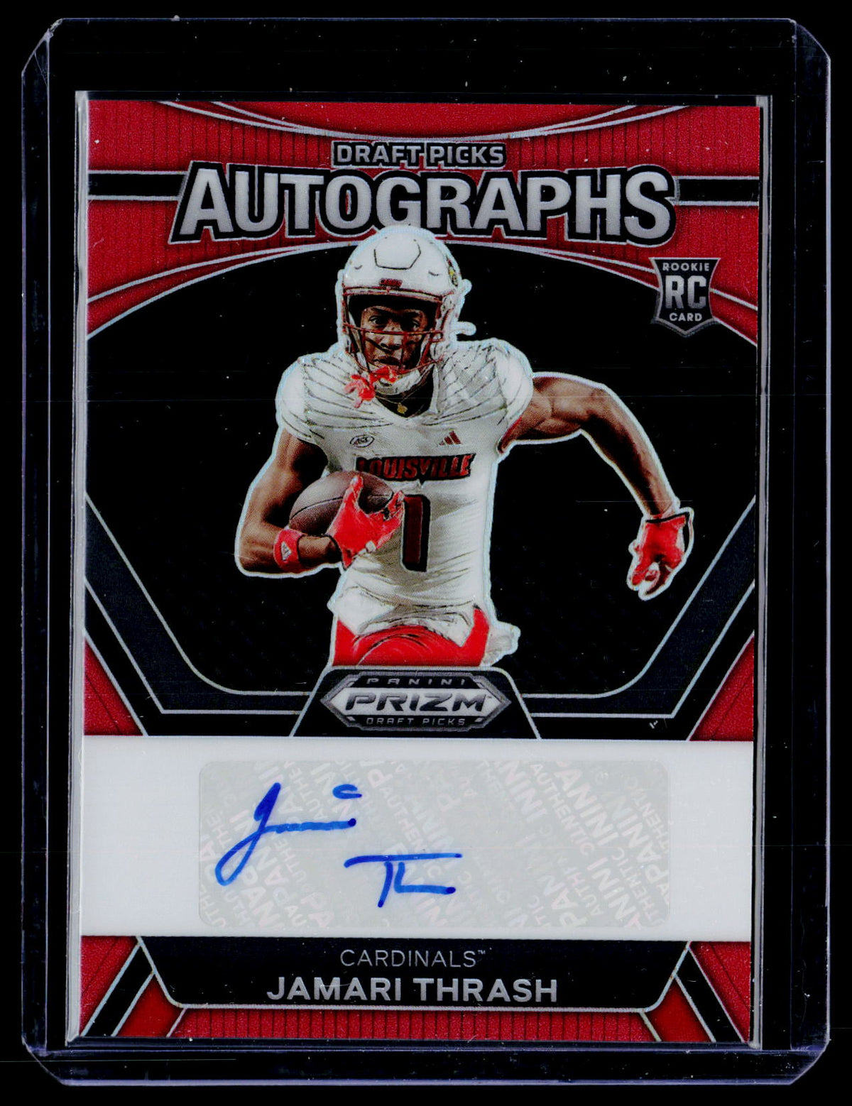 2024 Panini Prizm Draft Picks Jamari Thrash Draft Picks Autographs Rookie Card DPA-JTH - front