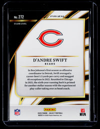 2025 Panini Select Football D'Andre Swift #272 Club Level Chicago Bears - back