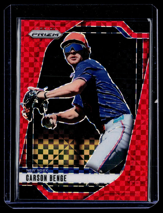 2025 Panini Prizm Baseball Carson Benge Red Checkerboard #222 /99 - front