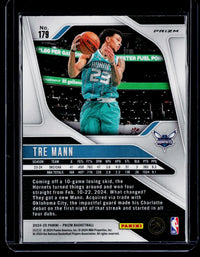 2024-25 Panini Prizm Basketball Tre Mann #179 Charlotte Hornets - back