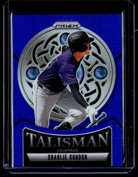 2025 Panini Prizm Baseball Talisman Charlie Condon #23 Blue Prizm /99 - front