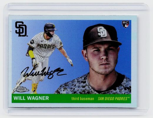 2025 Topps Chrome Refractor Will Wagner RC #201 San Diego Padres - front